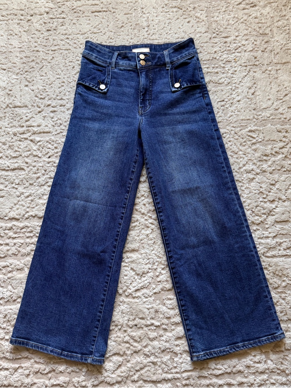 Kut from the Kloth Dark Blue Meg Wide Leg Jeans